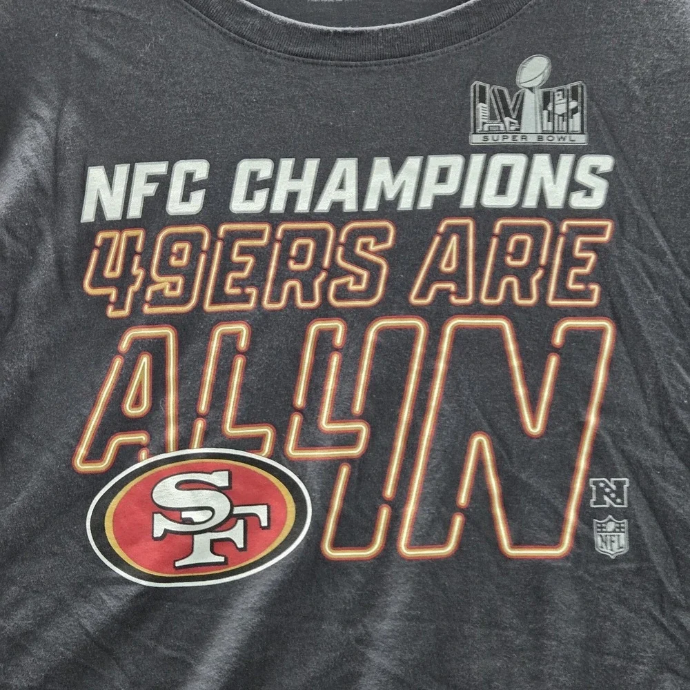 San Francisco 49ers Men Shirt 4XL Black Nike Graphic Team Logo The Tee